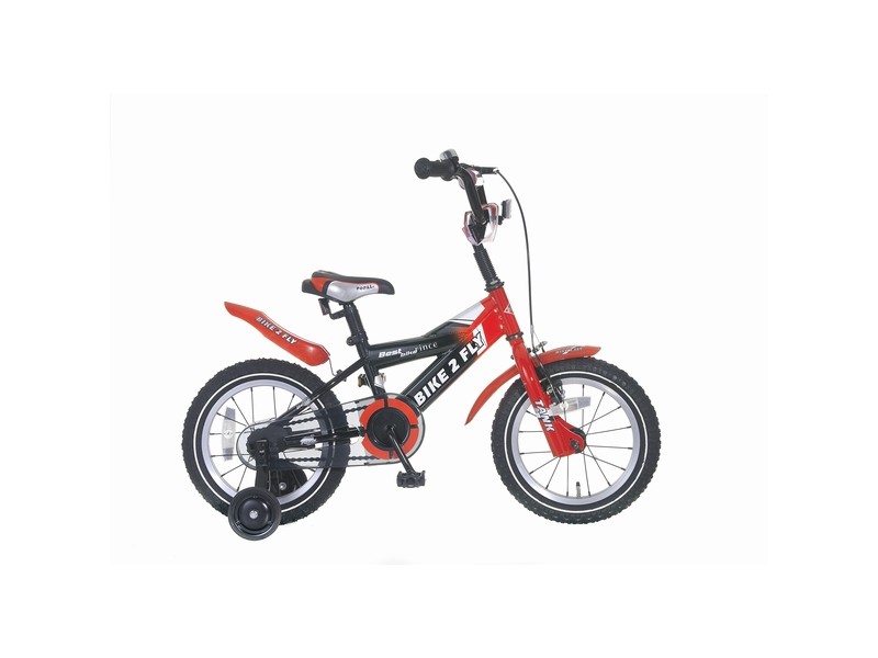 1. Kinderfiets 14 inch - Bike 2 Fly Rood