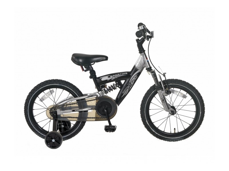 1. Kinderfiets 16 inch - Bike2Fly Sporting zilver-zwart