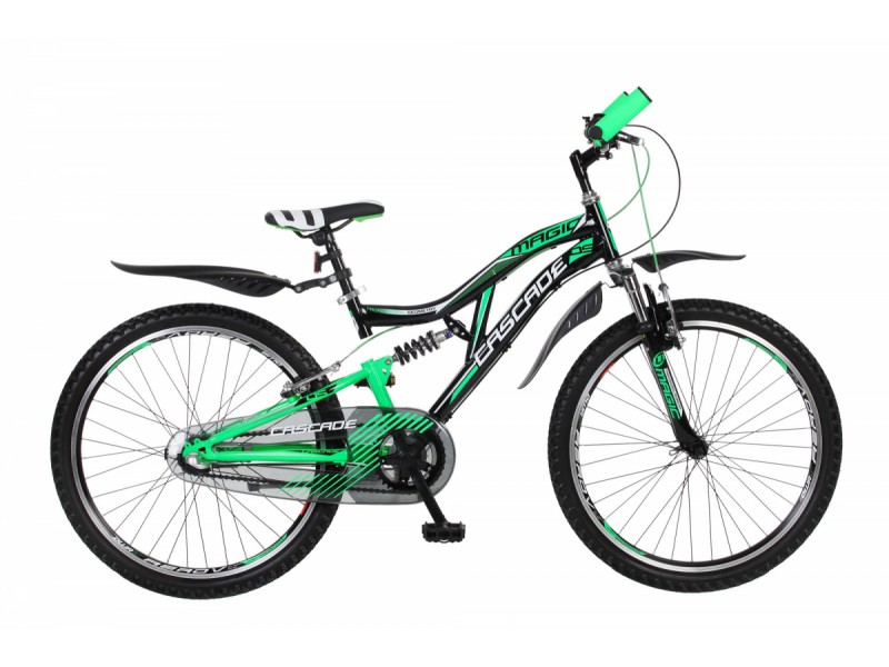 Mountainbike 26 inch - Cascade FS 3spd groen/zwart - MargeWebshop