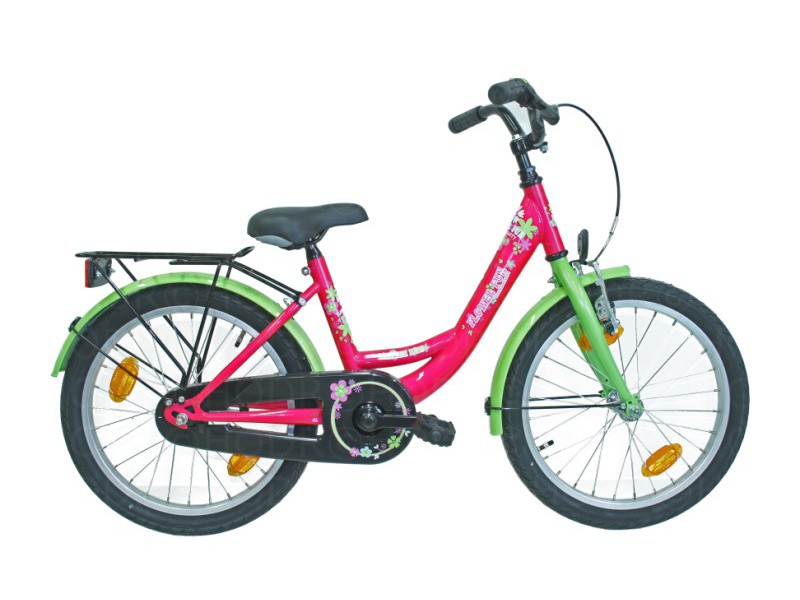 Kinderfiets 16 inch - Bike Fun Flower fuchsia-groen