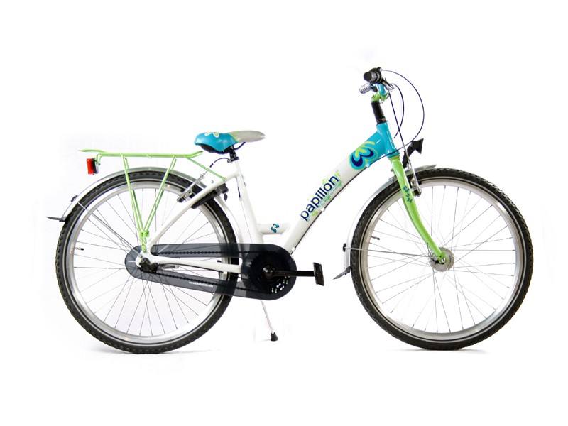 Behandeling ik heb nodig Ideaal Meisjesfiets 26 inch - Bike Fun Papillon Wit / Turqoise - MargeWebshop