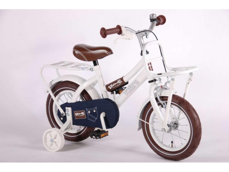 Kinderfiets 12 inch - Volare Urban Jeans Wit by Smit - MargeWebshop