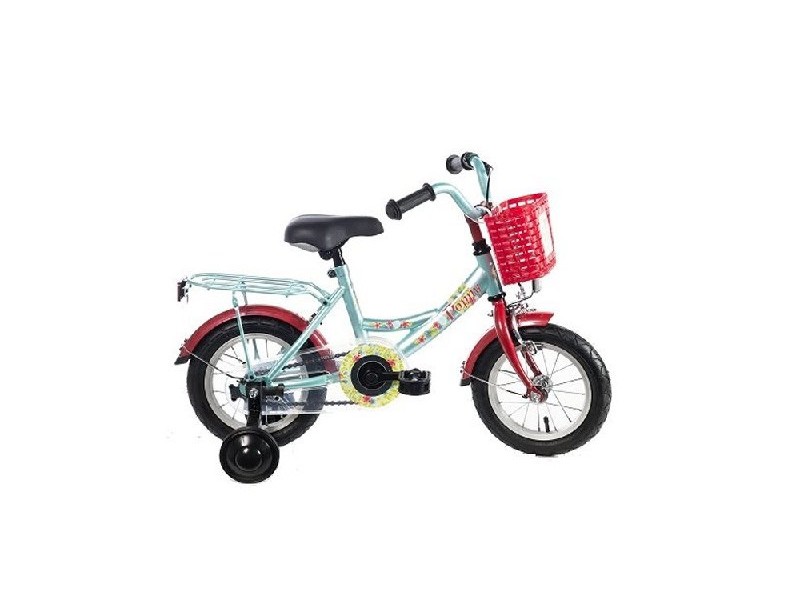 Kinderfiets 12inch - Bike Fun Poppy blauw-rood