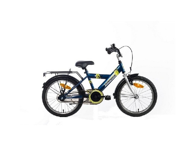 Kinderfiets 18 inch - Bike Fun Airforce blauw-zilver