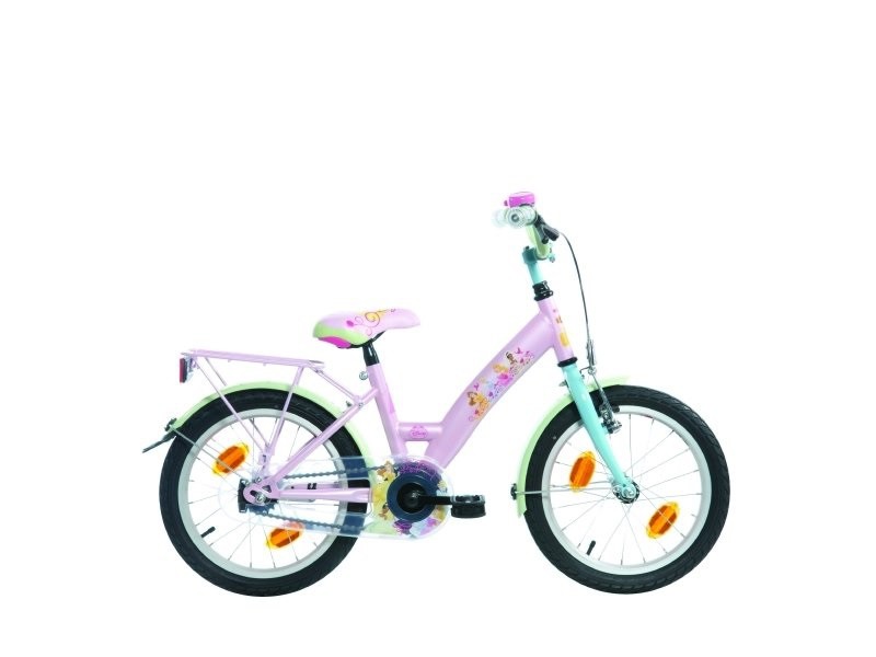 Kinderfiets 16 inch - Bike Fun Disney Princess roze-blauw