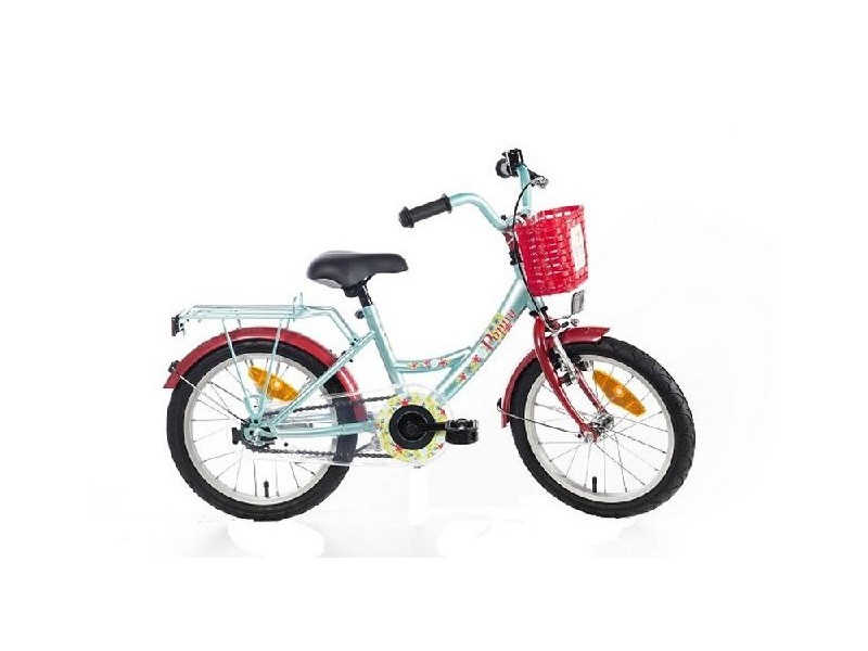  Kinderfiets 18inch - Bike Fun Poppy blauw-rood